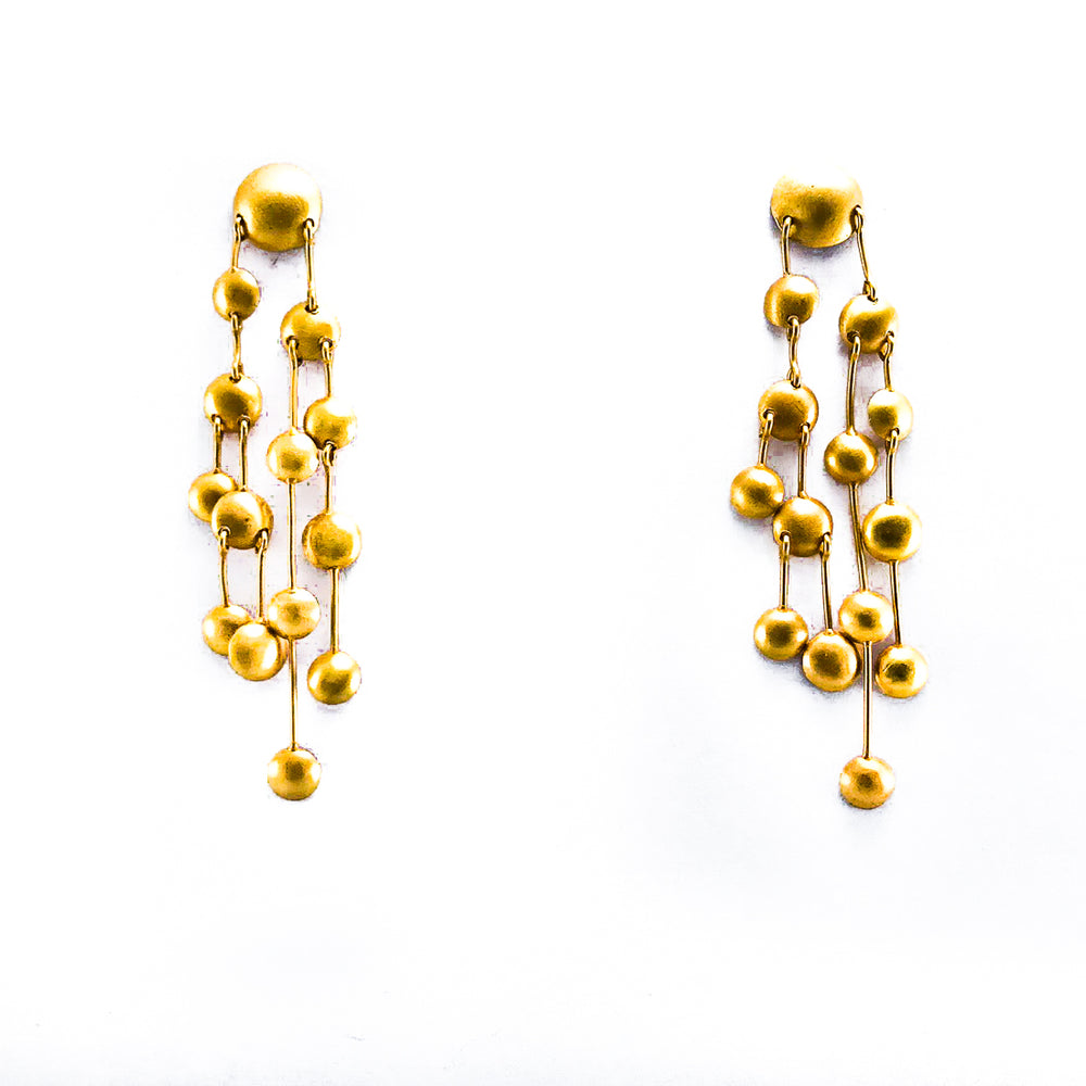 Aretes 4 Hilos Gotas